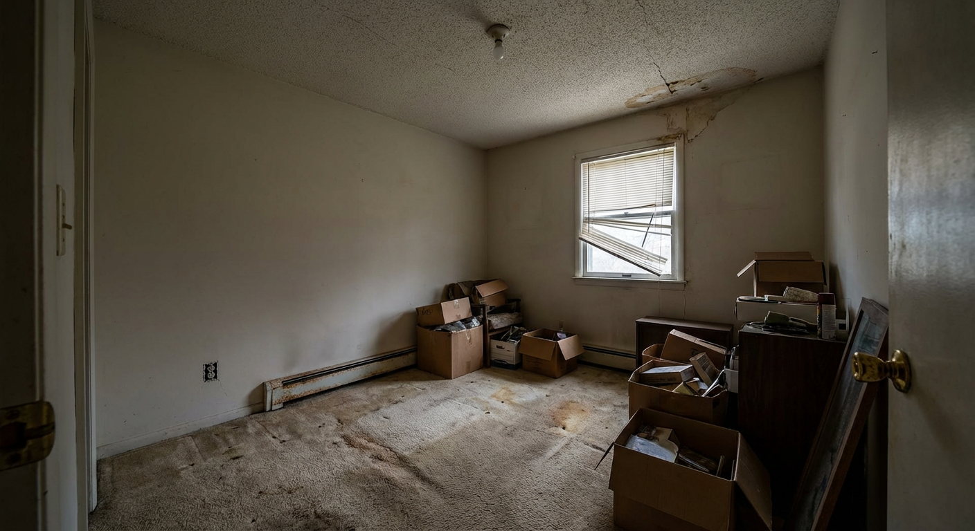 Neglected spare room before home office conversion - Woodland Park NJ