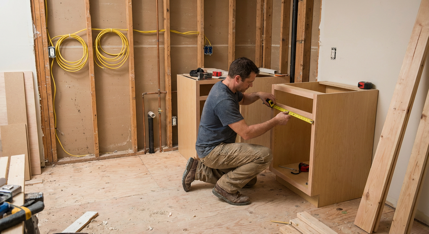 Kitchen gut renovation in progress - Hackensack NJ